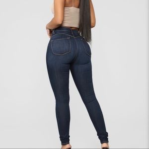 Fashion Nova dark denim skinny jeans